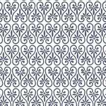 Blue Palmetto Print Paper ~ Rossi Italy